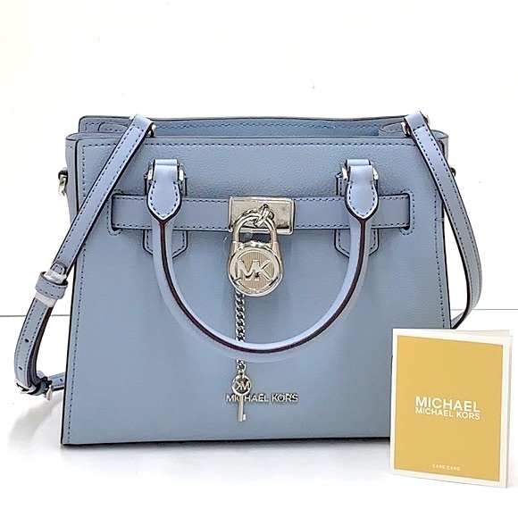 MICHAEL KORS HAMILTON SMALL SATCHEL PALE GOLD COLOR - Picture 3 of 13